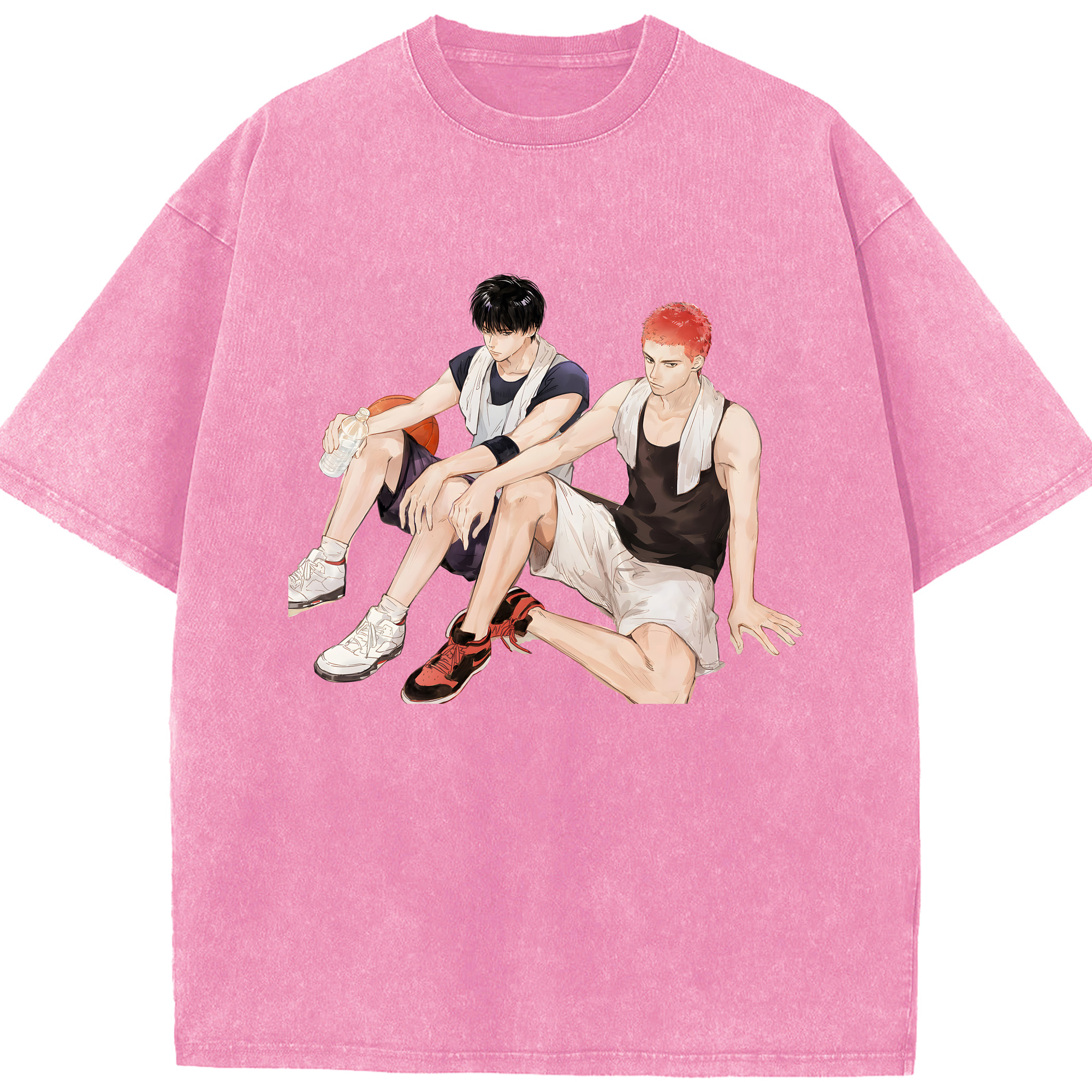 （画像用） SLAM DUNK／スラムダンク 綿100% ヴィンテージ風 半袖Tシャツ（フロントプリント）